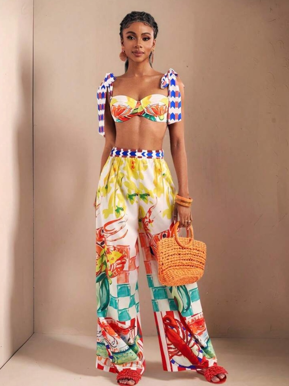 Vacation Ready! Pants & Crop Top Set